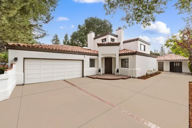 front view of a house with a street