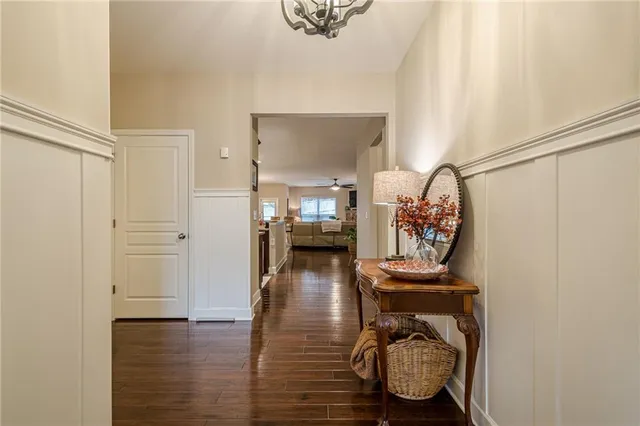 a view of livingroom with furniture and wooden floor