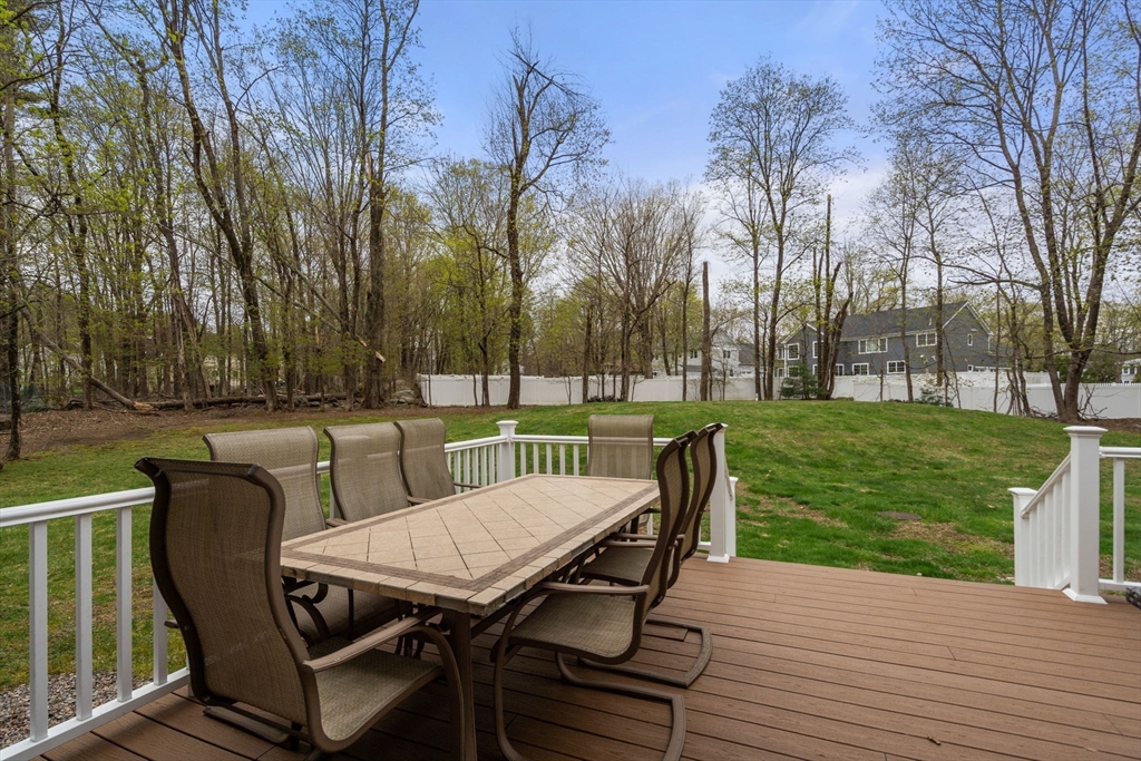 13 Lyndon Road Sharon, MA 02067 - Photo 28 of 29 a view of a patio with a table chairs and a patio
