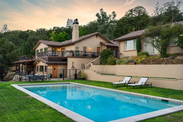 a view of a house with pool