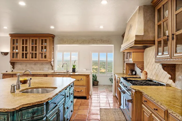 a large living room with a large window