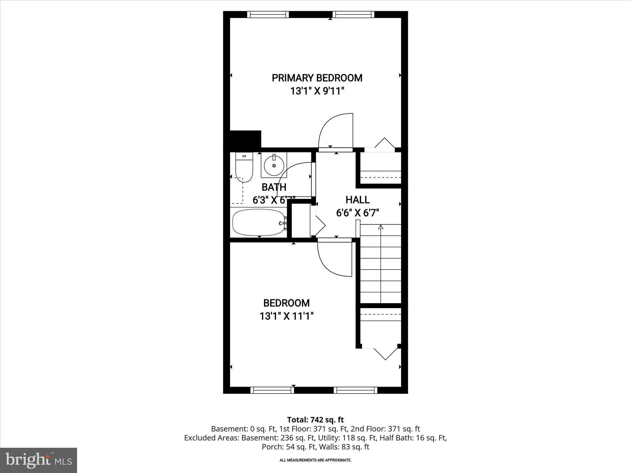 3645 Clarenell Road Baltimore, MD 21229 - Photo 41 of 43 Upper Level Floor Plan