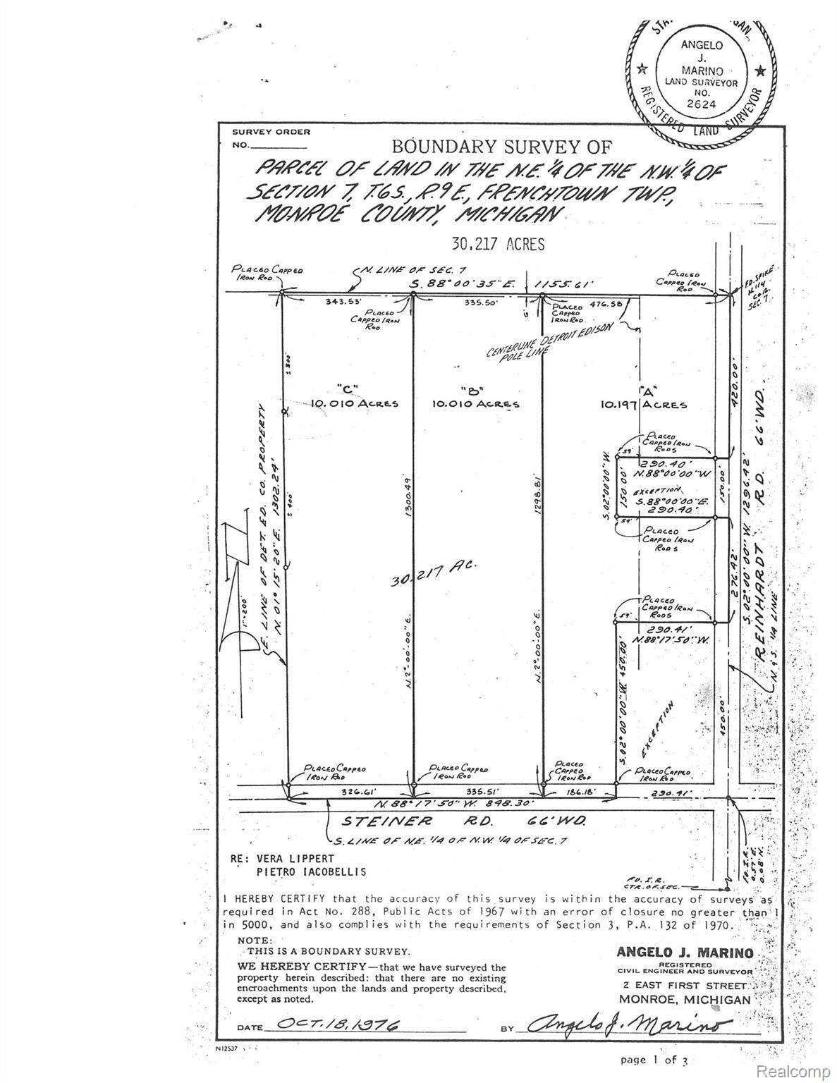 0 Steiner Carleton, MI 48117 - Photo 1 of 1 Stenier- Survey.jpg