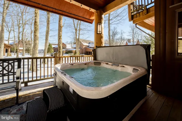 a view of a hallway with windows