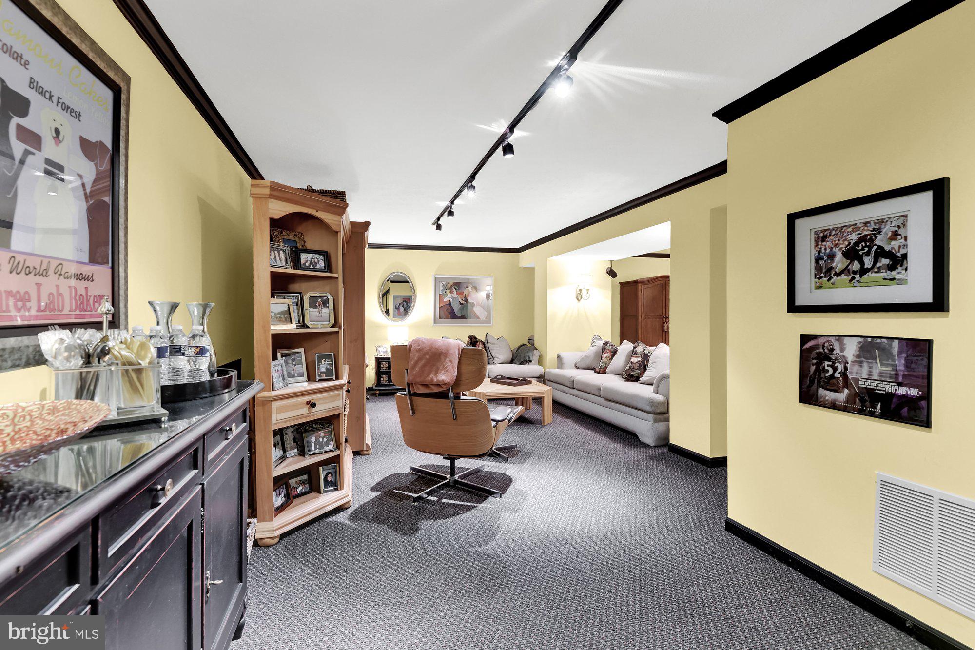 4 Boulder Brook Court Baltimore, MD 21209 - Photo 32 of 49 a living room with furniture and view of kitchen