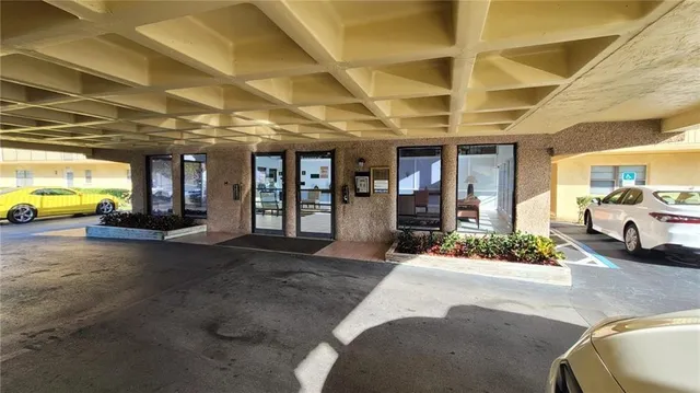 a view of a car garage