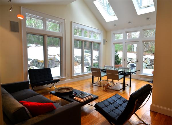 85 Westland Road Weston, MA 02493 - Photo 8 of 16 a living room with furniture and a floor to ceiling window