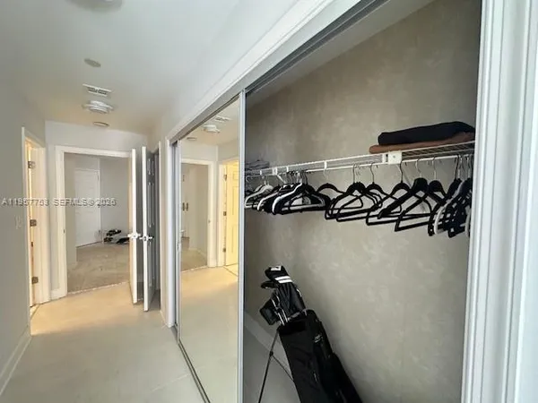 a view of a walk in closet