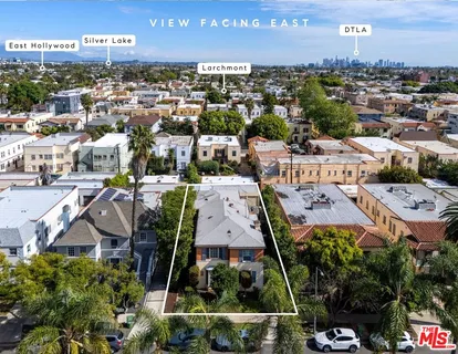 an aerial view of a city