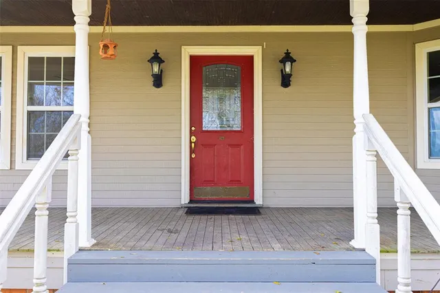 a view of front door of house