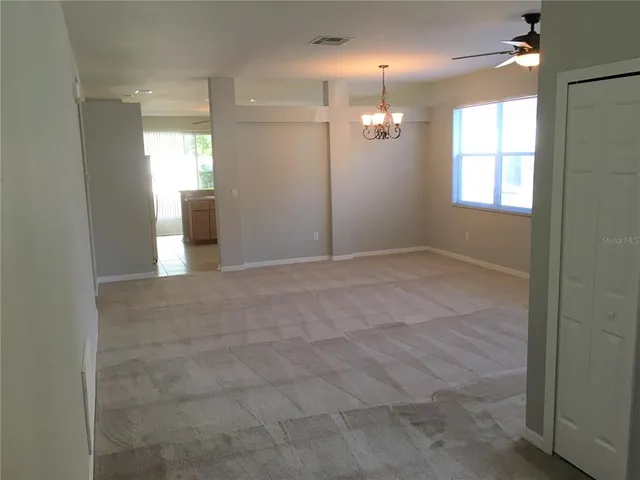 a window in an empty room