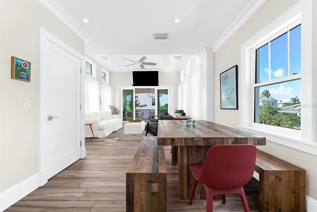 a outdoor living space with furniture and a potted plant