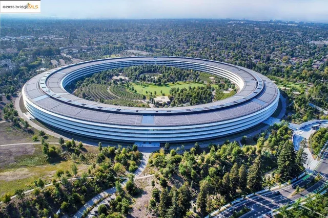 a small pool with trees in the background