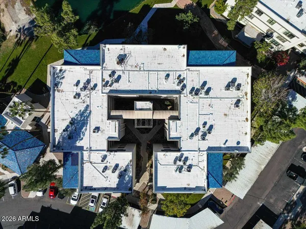 a front view of a building