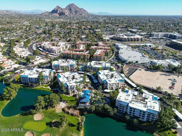 an aerial view of a city