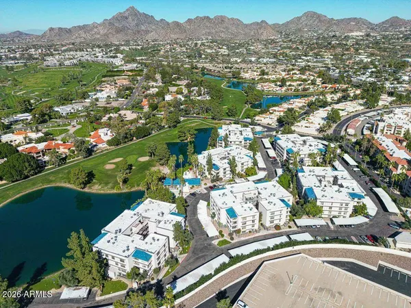 an aerial view of a city