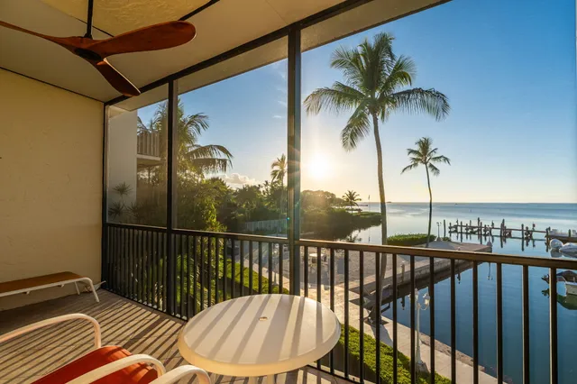 a view of balcony with a potted plant