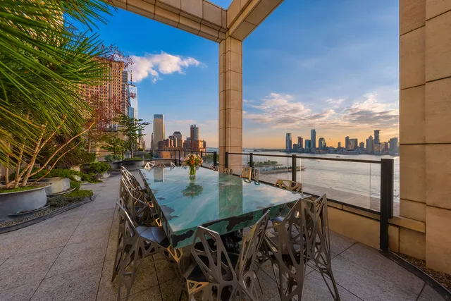 a view of a city from a balcony