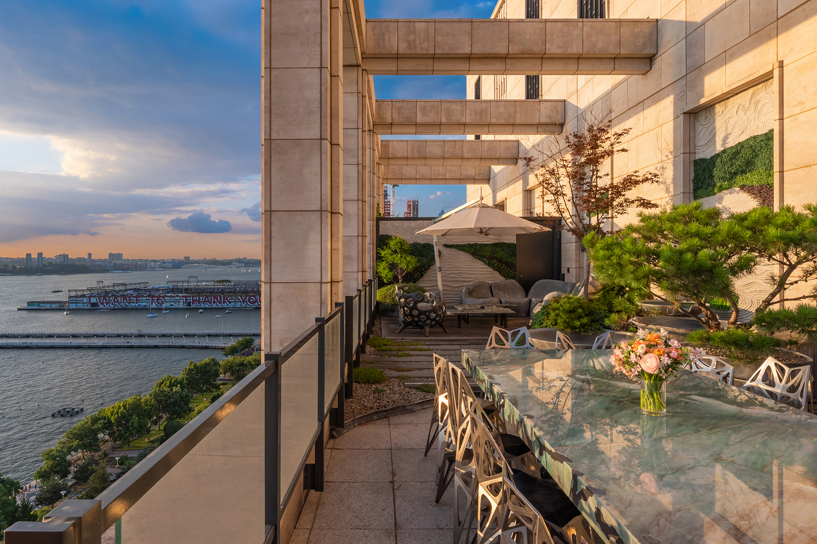 70 Vestry Street, Unit PHS Manhattan, NY 10013 - Photo 27 of 34 a view of swimming pool from a balcony
