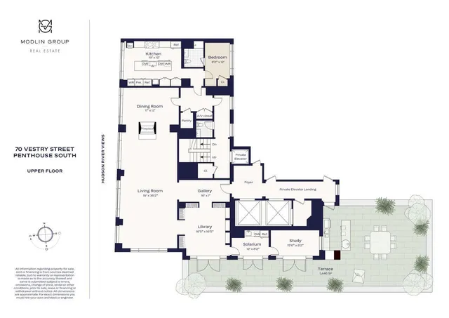 a front view of a building with trees