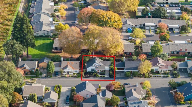 an aerial view of multiple house
