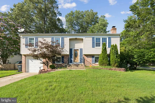 a view of a house with backyard and a tree
