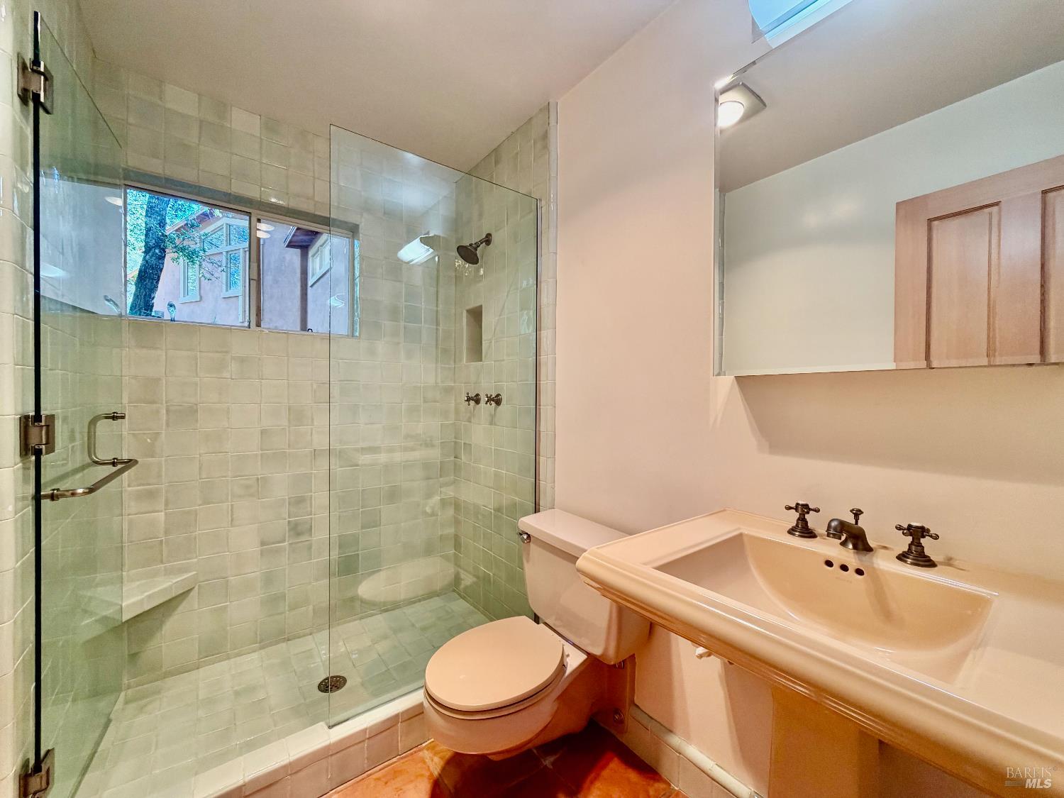 321 Dutch Henry Canyon Road Calistoga, CA 94515 - Photo 20 of 50 a bathroom with a sink toilet and shower