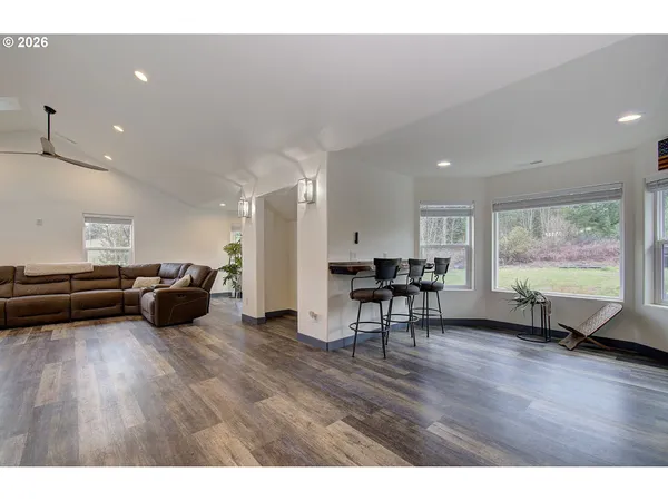 a view of small space with racks on the wall