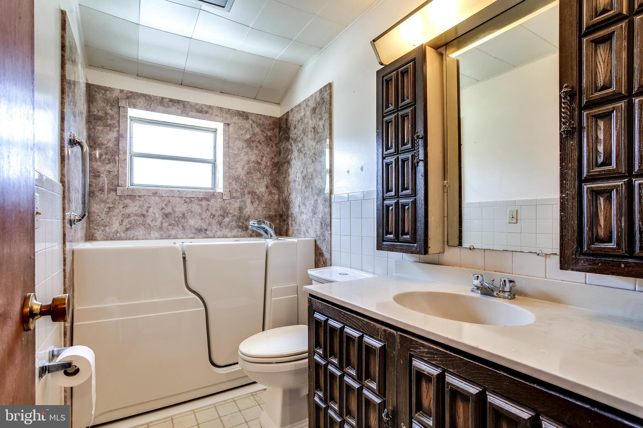 2149 Pitney Road Baltimore, MD 21234 - Photo 15 of 20 a bathroom with a sink a toilet and a mirror