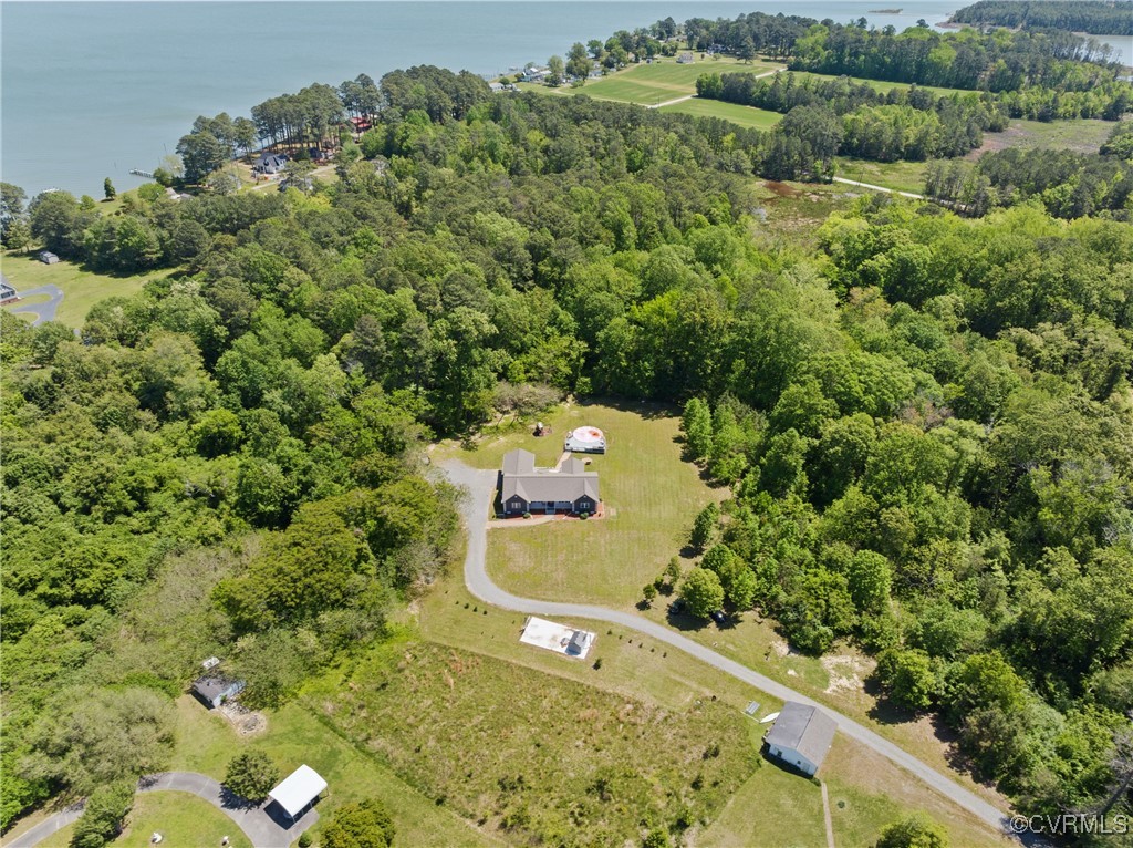 5026 Water View Road Water View, VA 23180 - Photo 3 of 50 Aerial view featuring a view of trees and a water