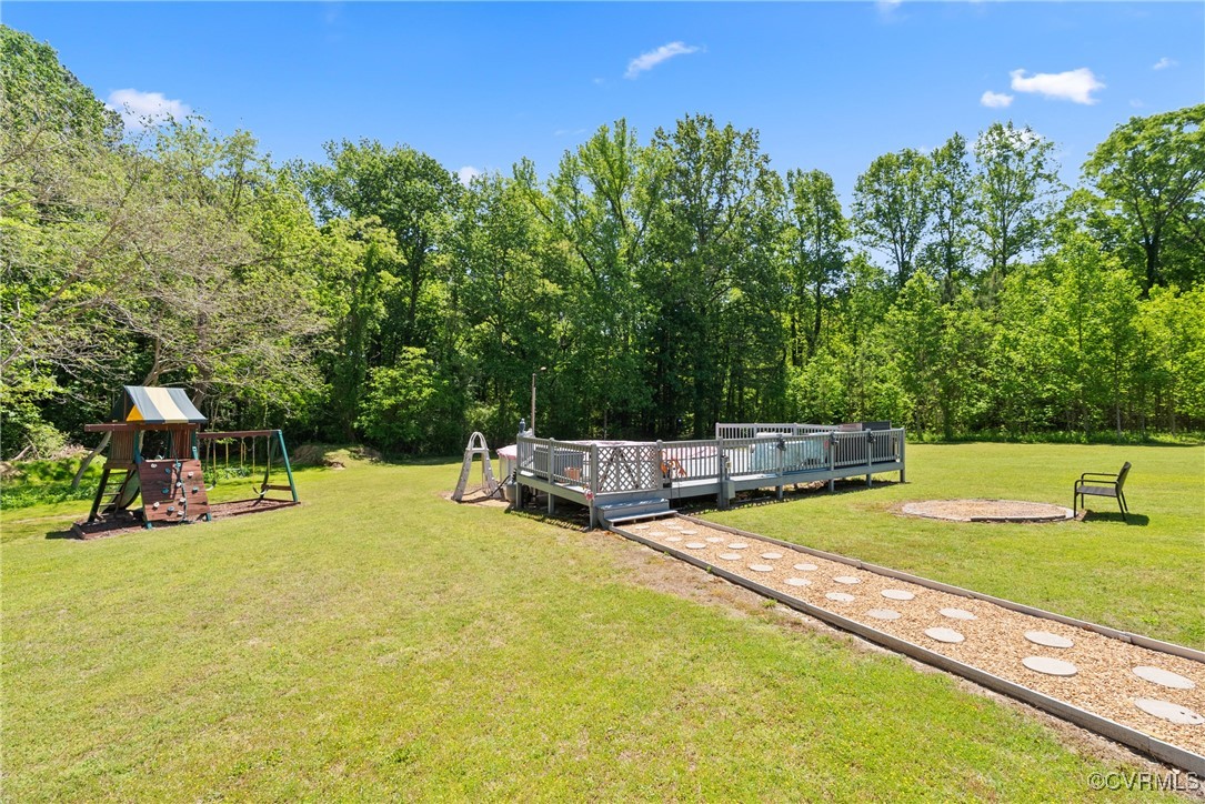 5026 Water View Road Water View, VA 23180 - Photo 44 of 50 View of yard featuring a playground and a wooden d