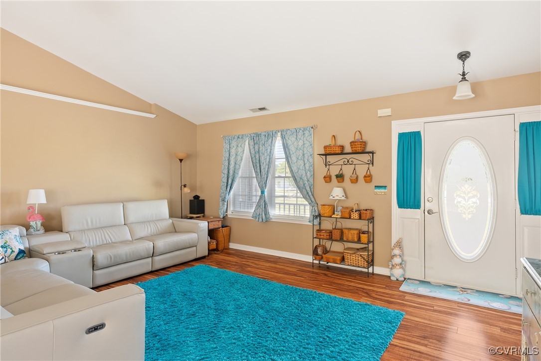5026 Water View Road Water View, VA 23180 - Photo 8 of 50 Living room featuring baseboards, visible vents, w