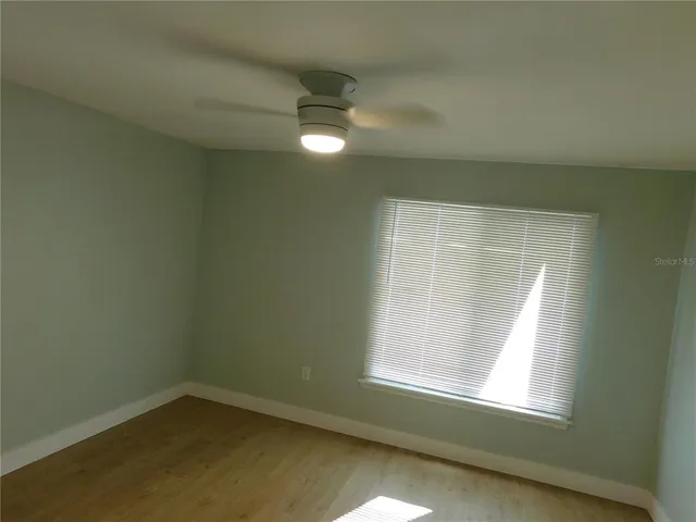 an empty room with a window