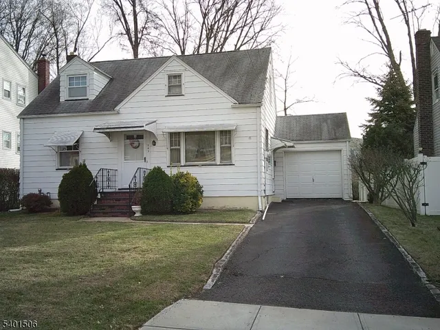 a view of a yard in front of a house with plants and a large tree