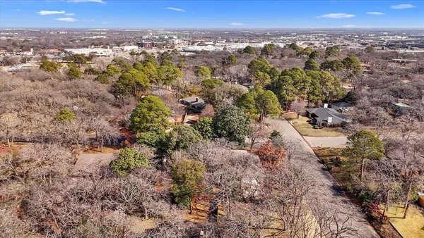an aerial view of multiple house