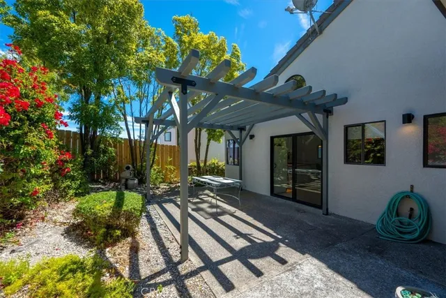an aerial view of a city and ocean view