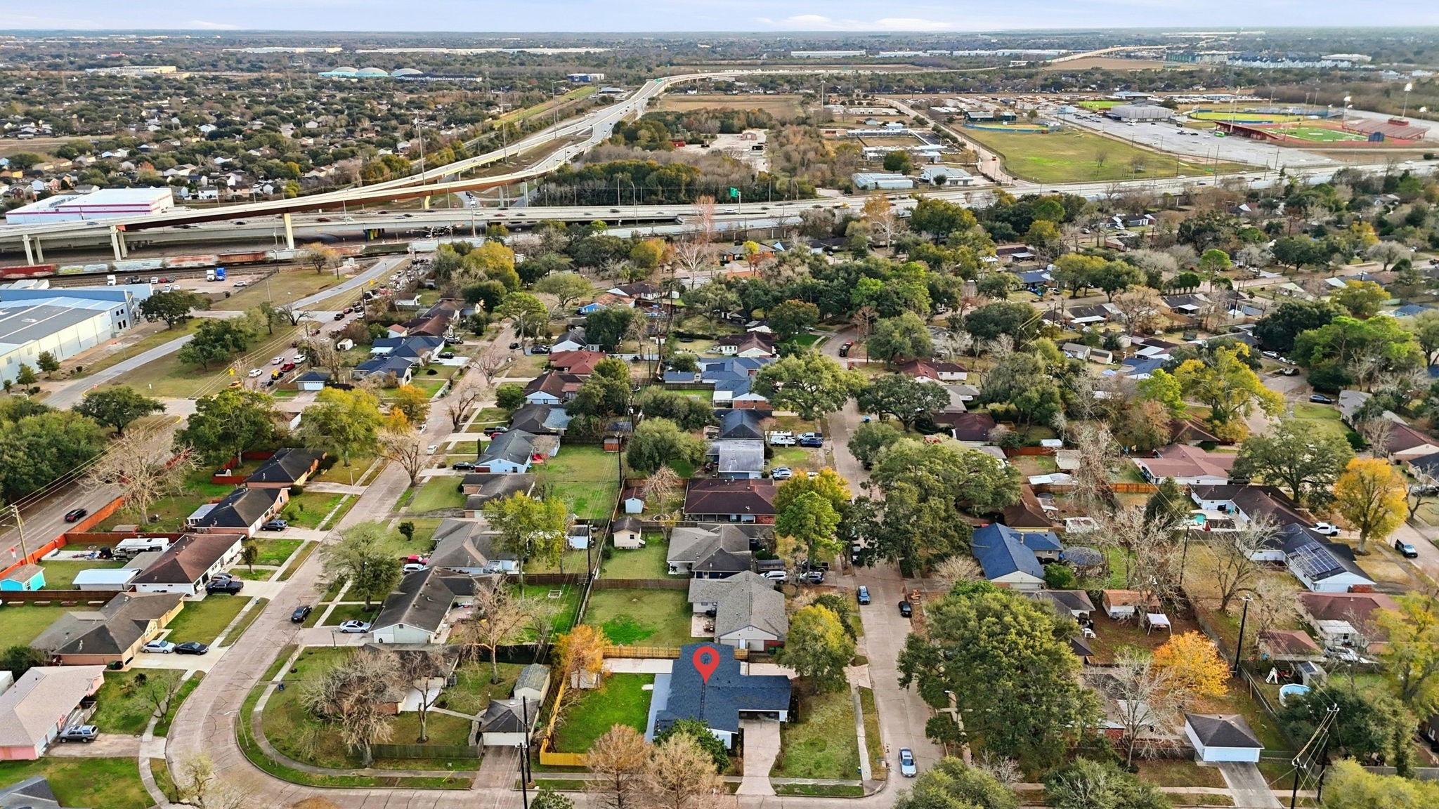 12319 Renwick Houston, TX 77035 - Photo 50 of 50 an aerial view of residential building with parking space