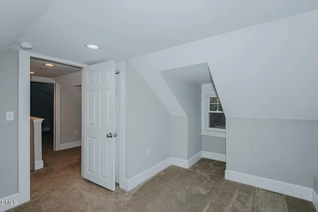 a view of hallway with stairs