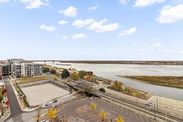 an aerial view of a city