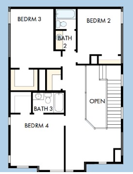819 Perry Pass, Unit 45 Round Rock, TX 78664 - Photo 18 of 18 Floor Plan - 2nd Floor