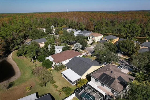 an aerial view of multiple house