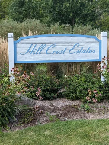 a view of sign board and yard