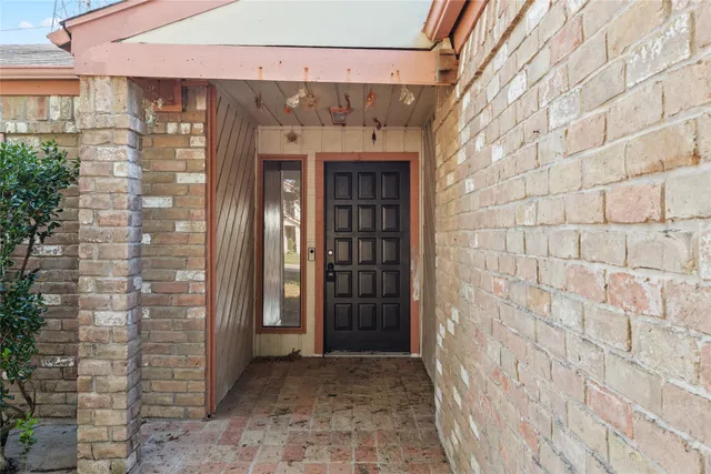 a view of front door of house