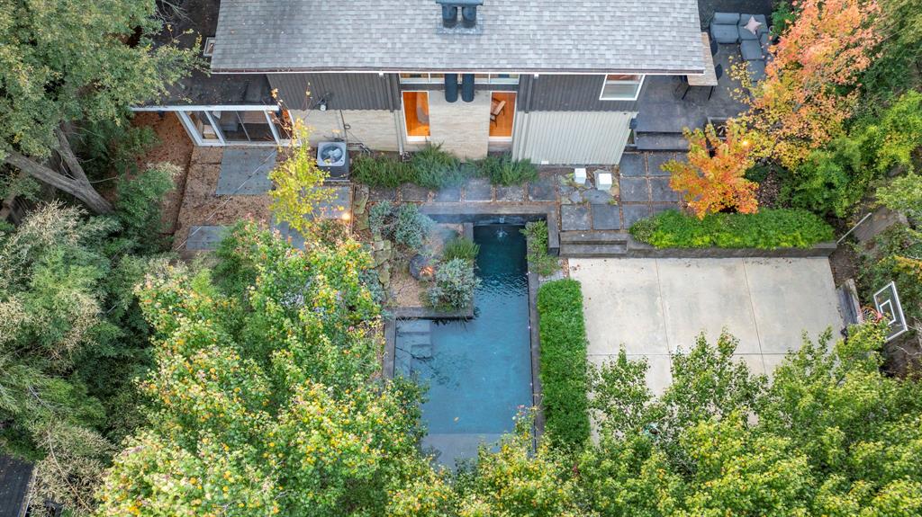 7320 Walling Lane Dallas, TX 75231 - Photo 34 of 40 an aerial view of a house with garden space and street view