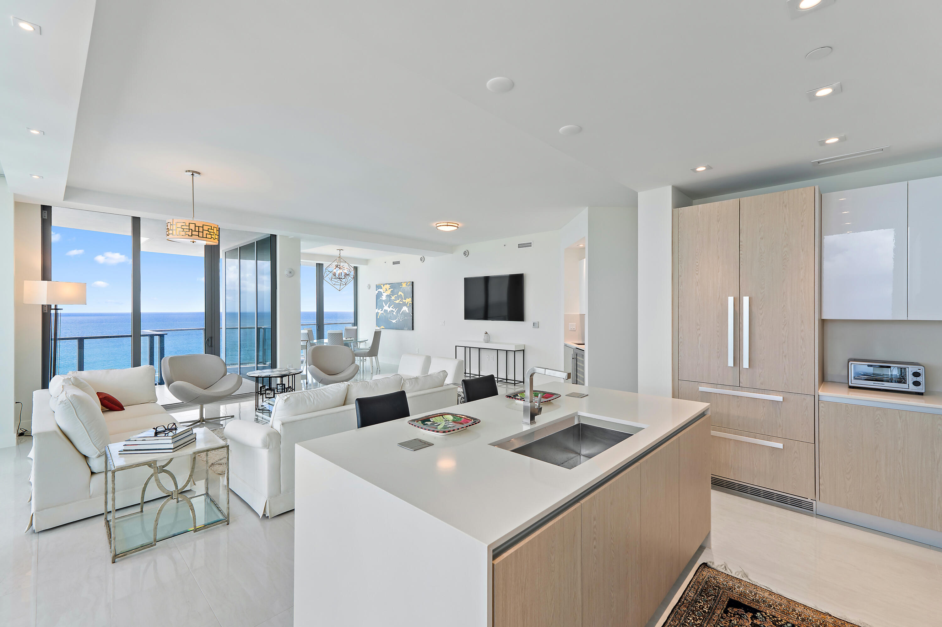 3100 North Ocean Drive, Unit H1603 Singer Island, FL 33404 - Photo 8 of 45 Amrit H1603_Kitchen and Living