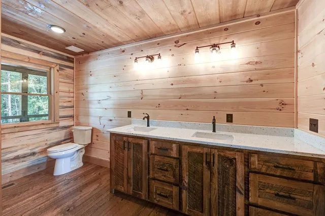 a view of a yard with an outdoor seating