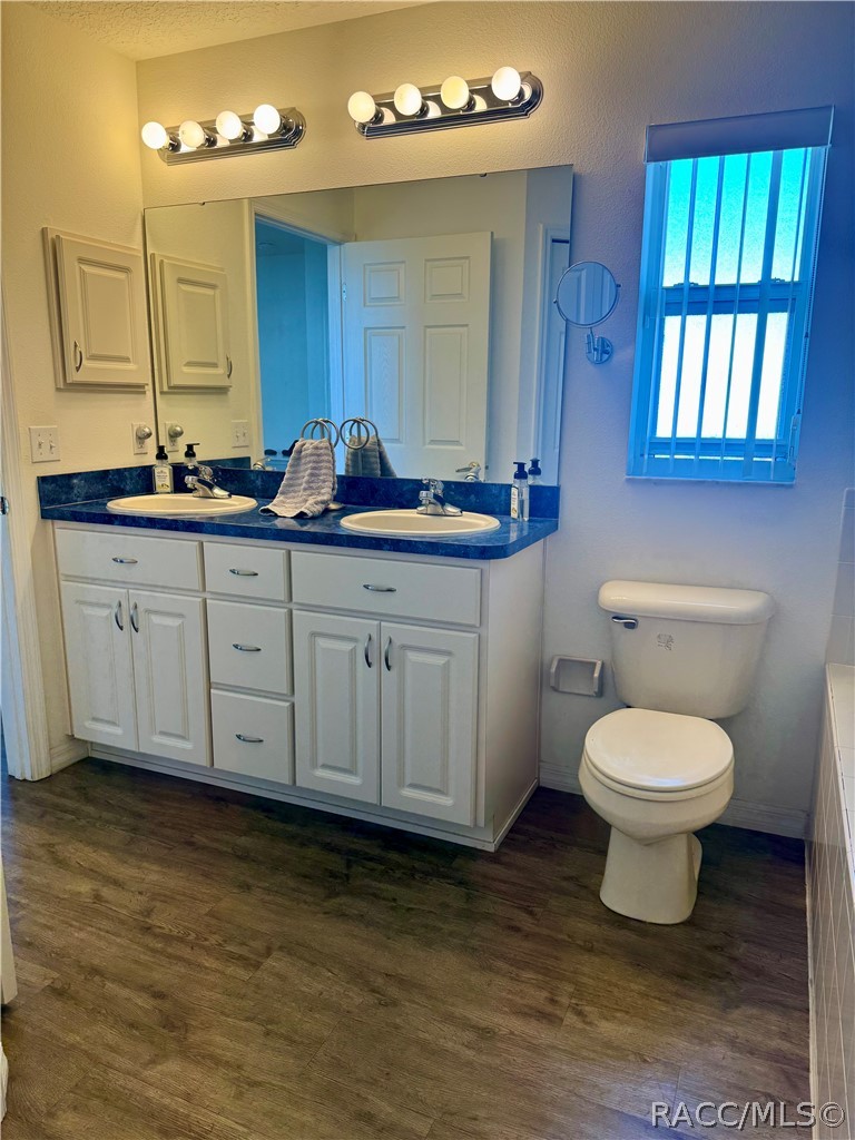 4588 East Van Ness Road Inverness, FL 34453 - Photo 19 of 34 a bathroom with a toilet a sink and mirror