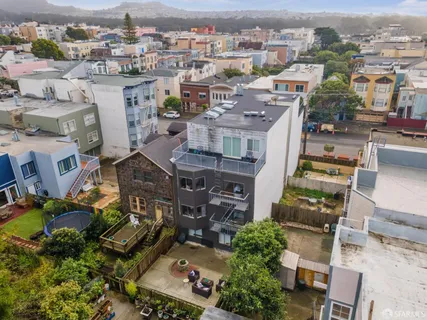 an aerial view of a city