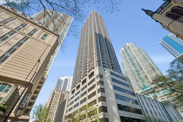 a view of a tall building