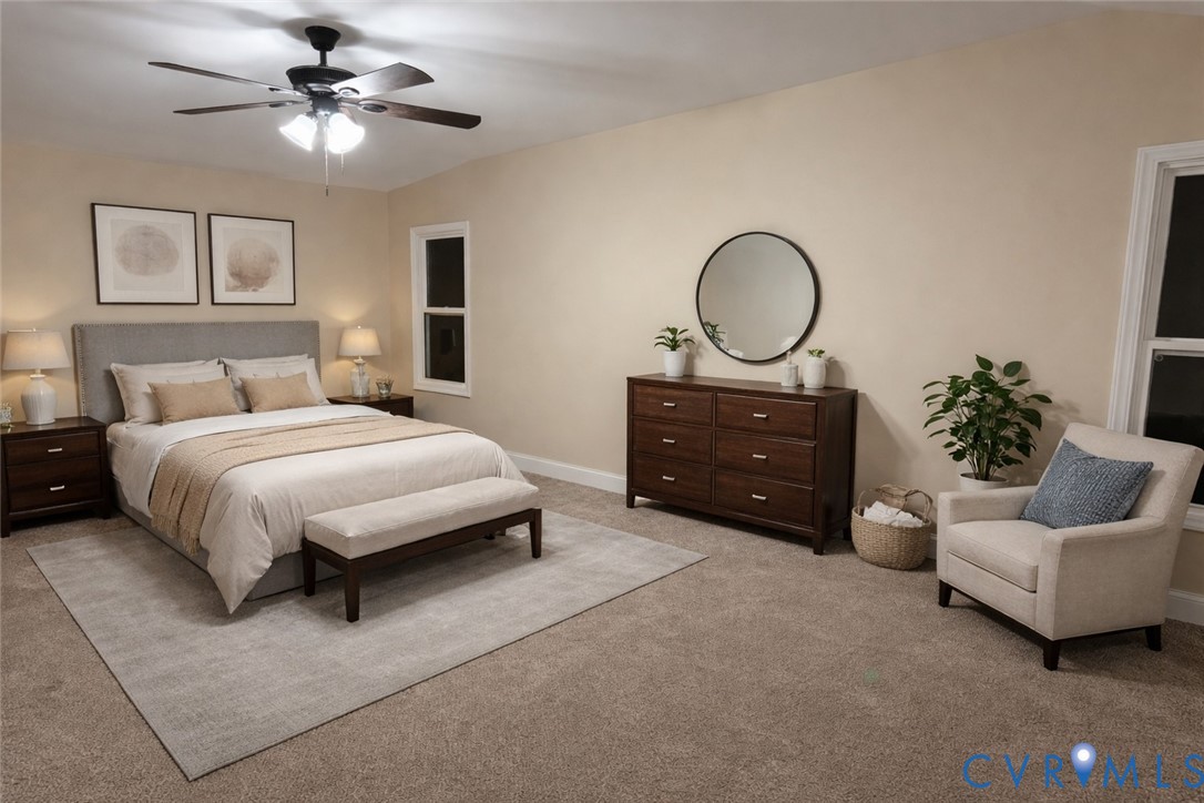 2207 Brodnax Road Brodnax, VA 23920 - Photo 18 of 27 Virtually Staged photo of Master Bed